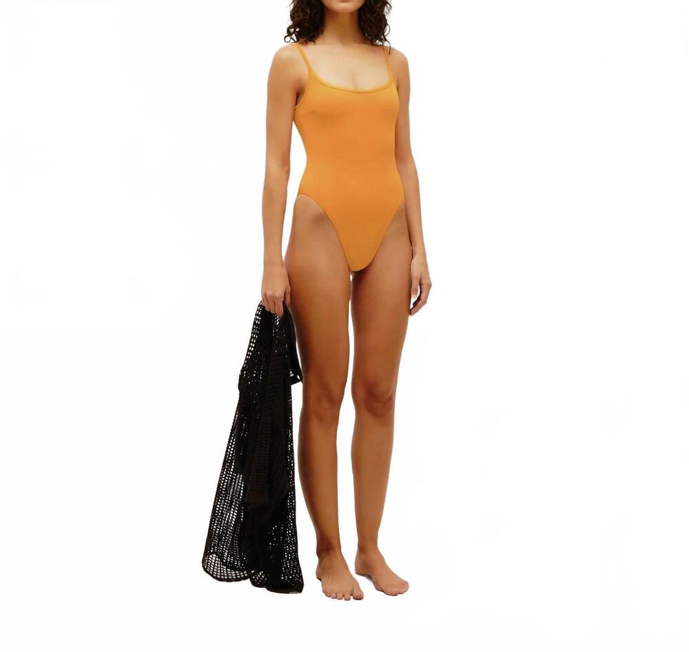 NEW HAIGHT pipping thidu one piece swimsuit in manderina
